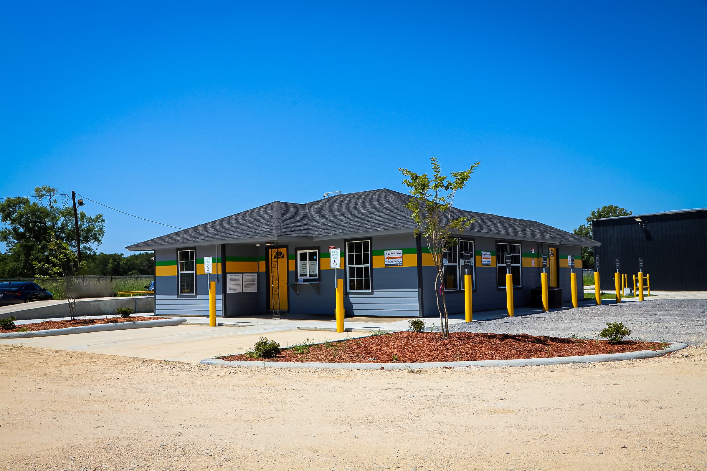 Office and cashier window at Orange Recycling